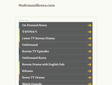 Tablet Screenshot of 0ndemandkorea.com